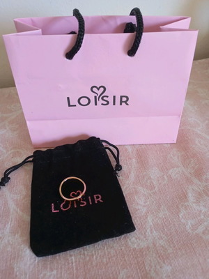 Loisir cigar band ring new, wide pink gold band