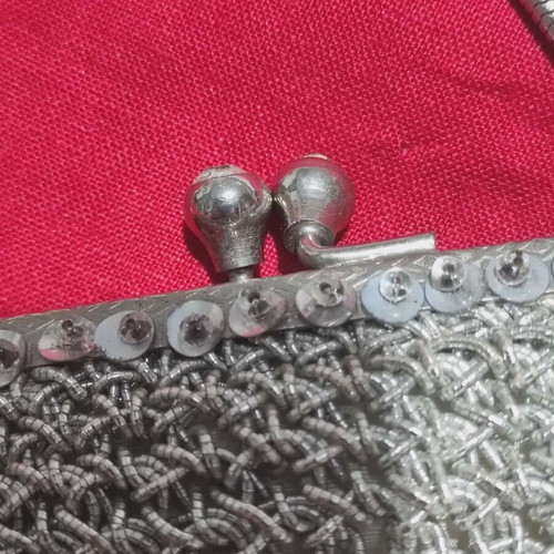 Vintage handmade evening bags used with metal clasp