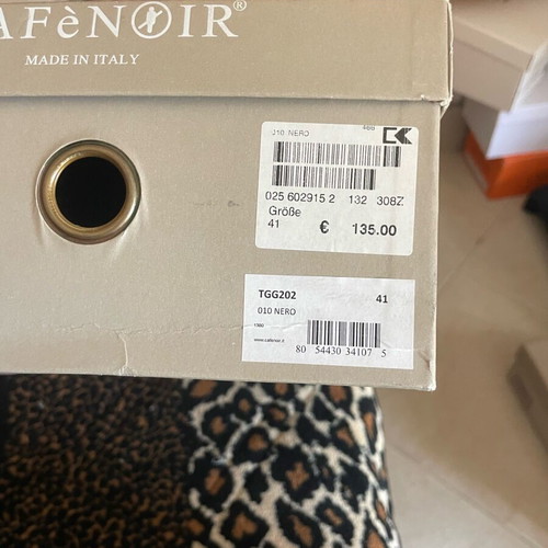 CafeNoir ankle boots used, black, real leather