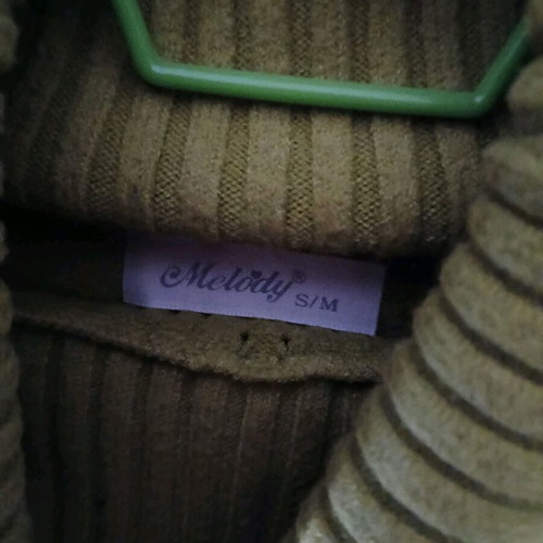 Pullover turtleneck used, green, size S-M