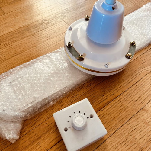 Ceiling fan 140 cm white with 6 speed settings