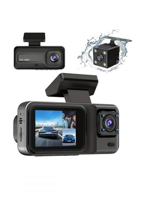 Car camera 3-channel HD DVR with dual and rear camera new