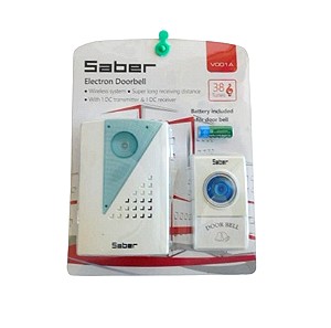 Κουδούνι ασύρματο πομπός-δέκτης 38 μελωδιών Saber V001a DC