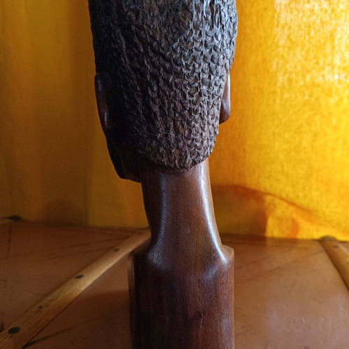 Traditional African Wood Carving Bust like new