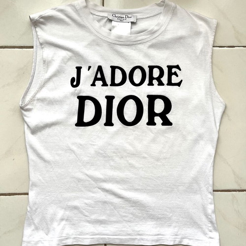 Dior top used, white, size M