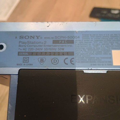 PS2 Fat console, blue, for repair