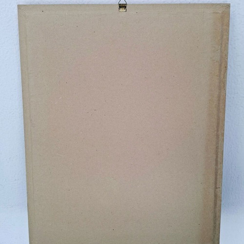 Framed handmade cross from silkworm cocoon like new