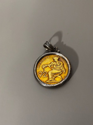 Lalaounis 1992 charm used, gold and silver