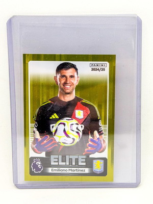 Emiliano Martínez Elite Yellow Parallel Sticker Panini Premier League 2025 mint