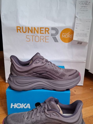 HOKA Bondi 9 women's running shoes, anthracite, size 39 1/3
