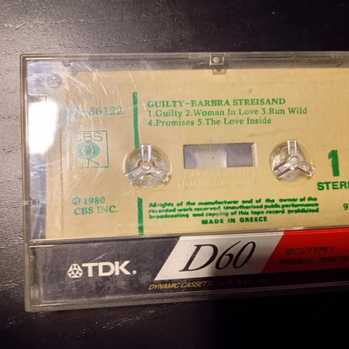 Barbra Streisand Guilty audio cassette like new