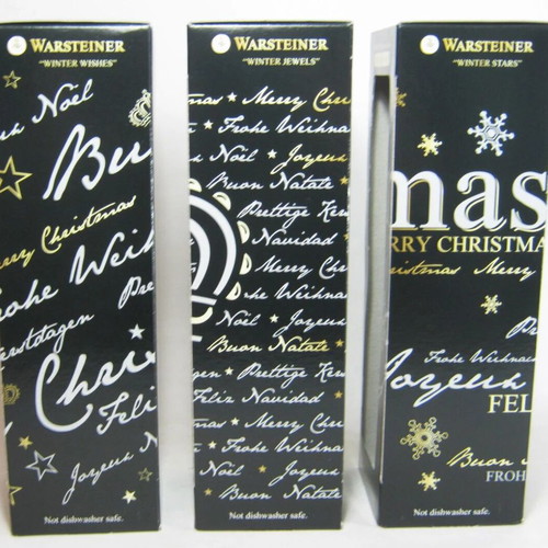Warsteiner 2010 Christmas Edition Beer Glasses Set of 3 New 0.33L