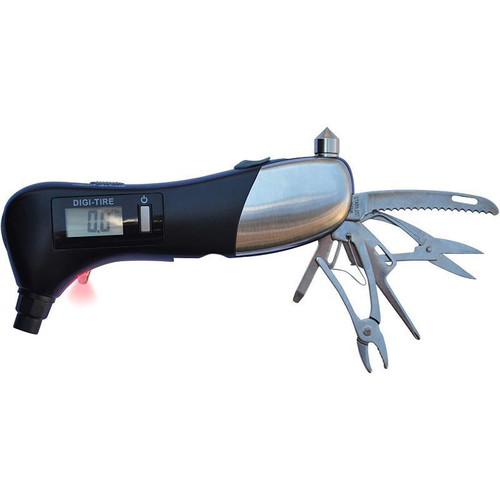 Car multitool 10 in 1 with tire gauge and tools