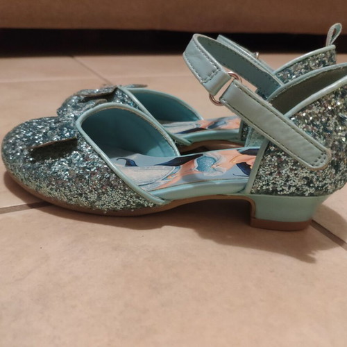 H&M turquoise girls' shoes size 27 new with glitter