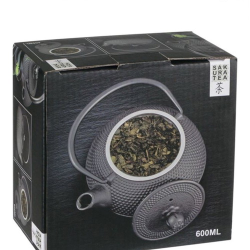 Cast Iron Black Teapot 600 ml New