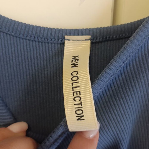 Rib midi dress blue, like new, one size
