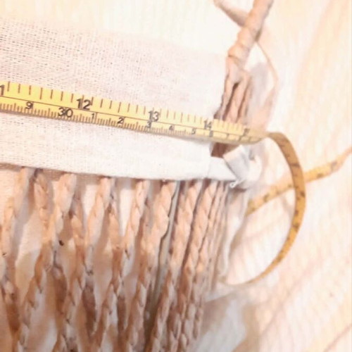 Oval basket like new with fabric lining and handles