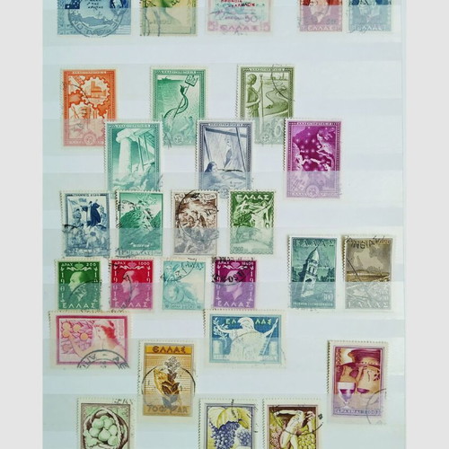 Complete used stamp series 1945-1959, pack of 36