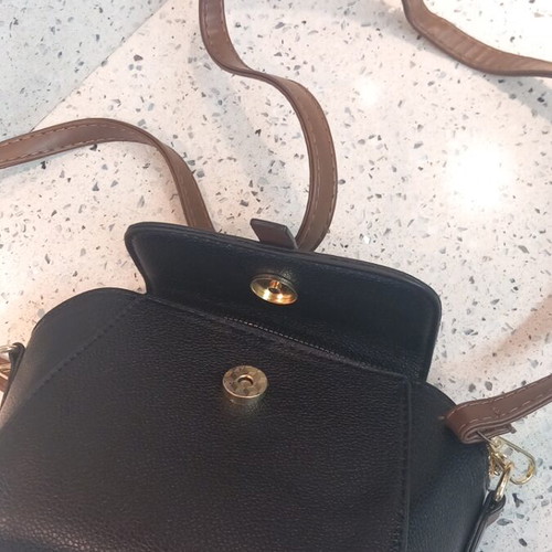 Crossbody bag A To Z Greek new, black and brown