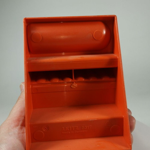 Leitz 5317 Slany Design desk pencil holder used, orange