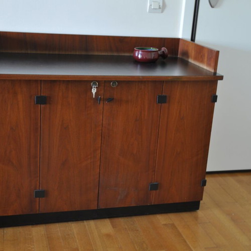 Danish Design Bar Furniture like new, teak wood and dark anthracite formica