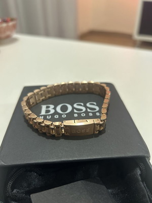 Hugo Boss men's bracelet rose gold plated stainless steel