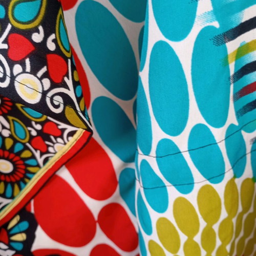 Colorful kaftan like new with waist cinch