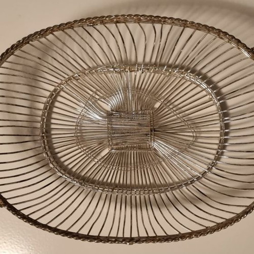 Vintage silver-plated fruit basket used