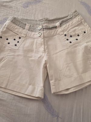 Shorts with rhinestones like new, size Large, white