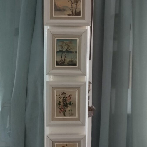 Set of 5 oil paintings like new, 16x13 cm