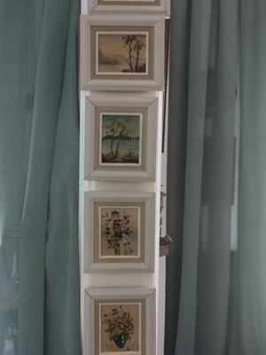 Set of 5 oil paintings like new, 16x13 cm