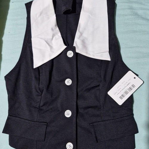 Decoro Two-Tone Women's Vest new, black and white