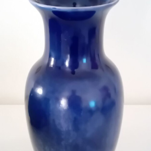 Vintage large ceramic vase cobalt blue, like new