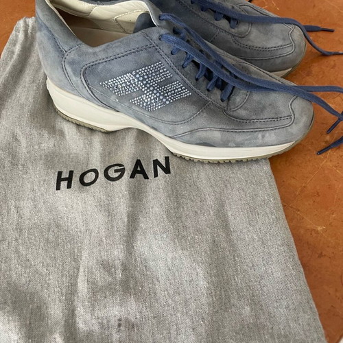 Hogan interactive suede shoes like new, blue, size 36