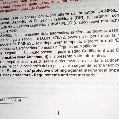 Nolan and Dainese used instructions for helmet and suit