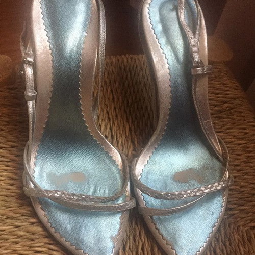 Esthissis silver sandals used, size 38
