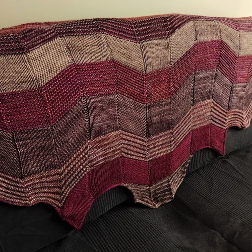 Handmade shawl new, 100% merino wool, gray-purple