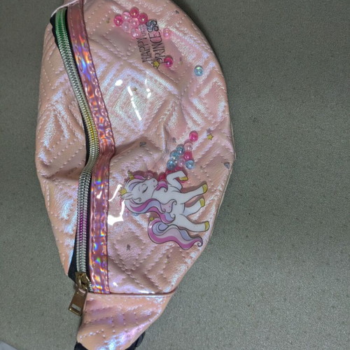 Girls' children's bag like new, pink with two compartments