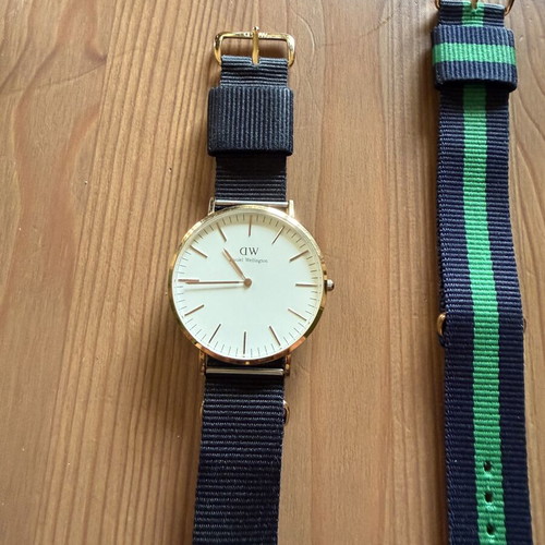 Daniel Wellington watch, black and gold