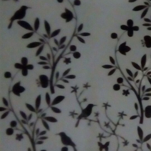 Opaline serving platter used with birds on branches design
