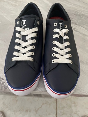 Polo Ralph Lauren Polo Sport Longwood PRL 93 ναυτικό μπλε δερμάτινα sneakers αφόρετα