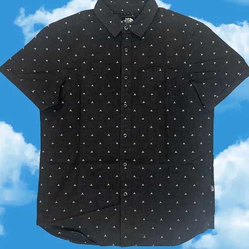 The North Face All-Over Tent Print Shirt Size M like new, charcoal black