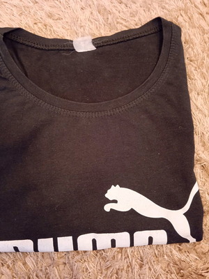 Puma short-sleeve shirt used, black and white, size XS