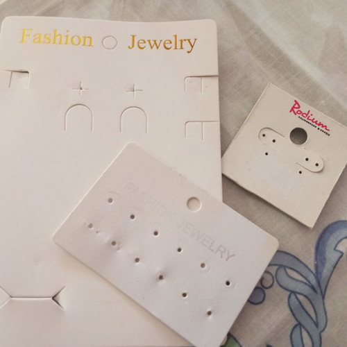 Earring cards used, set of 3