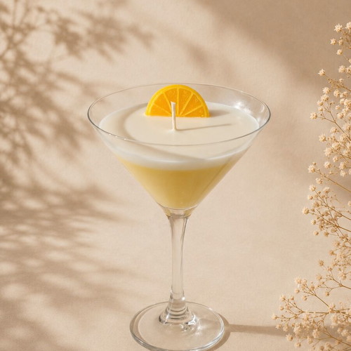 Cocktail lemon scented candle