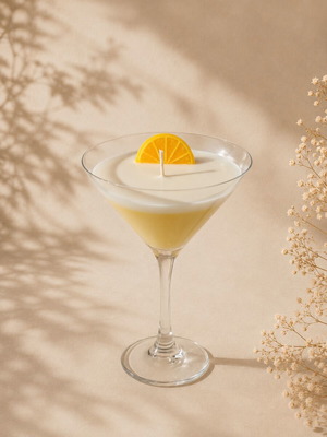 Cocktail lemon scented candle