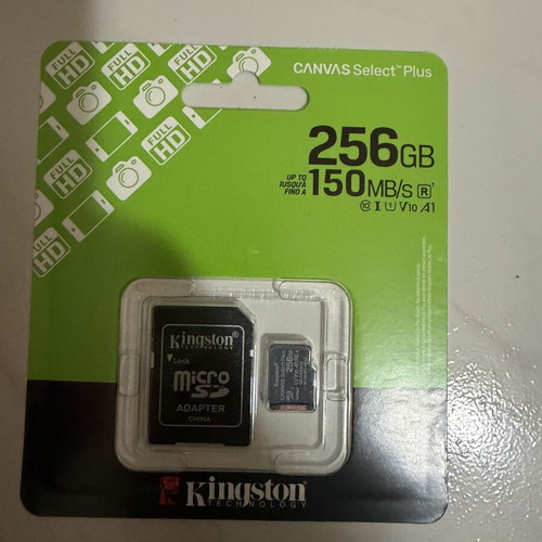 Kingston Canvas Select Plus microSDHC 256GB Class 10 UHS-I 150MB/s new with adapter