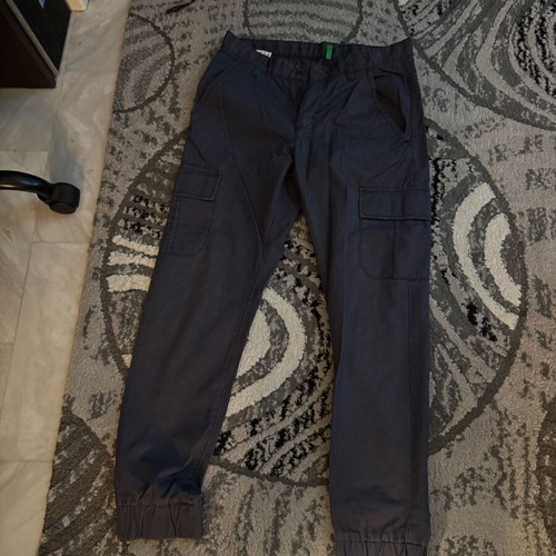Benetton kids pants gray like new, age 13-14, 170 cm