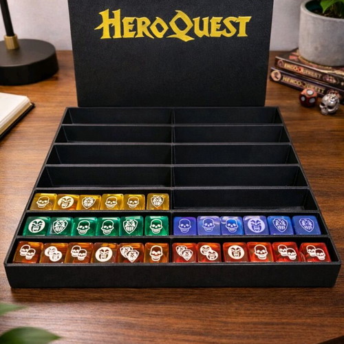 HeroQuest dice holder new, 7 rows for 16mm dice