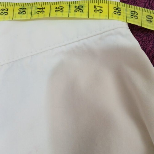 Trussardi Sport women's pants used, cotton, straight fit, white, size M